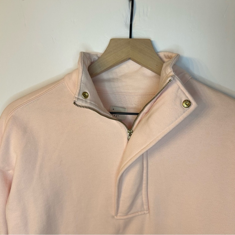 A New Day Light Pink Quarter Zip Sweatshirt, Size Small - Picture 5 of 10